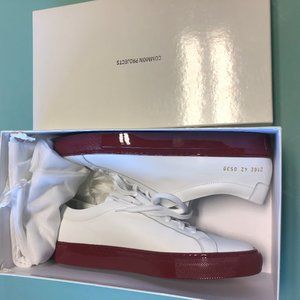 common project mens sneakers bnib white/burgandy